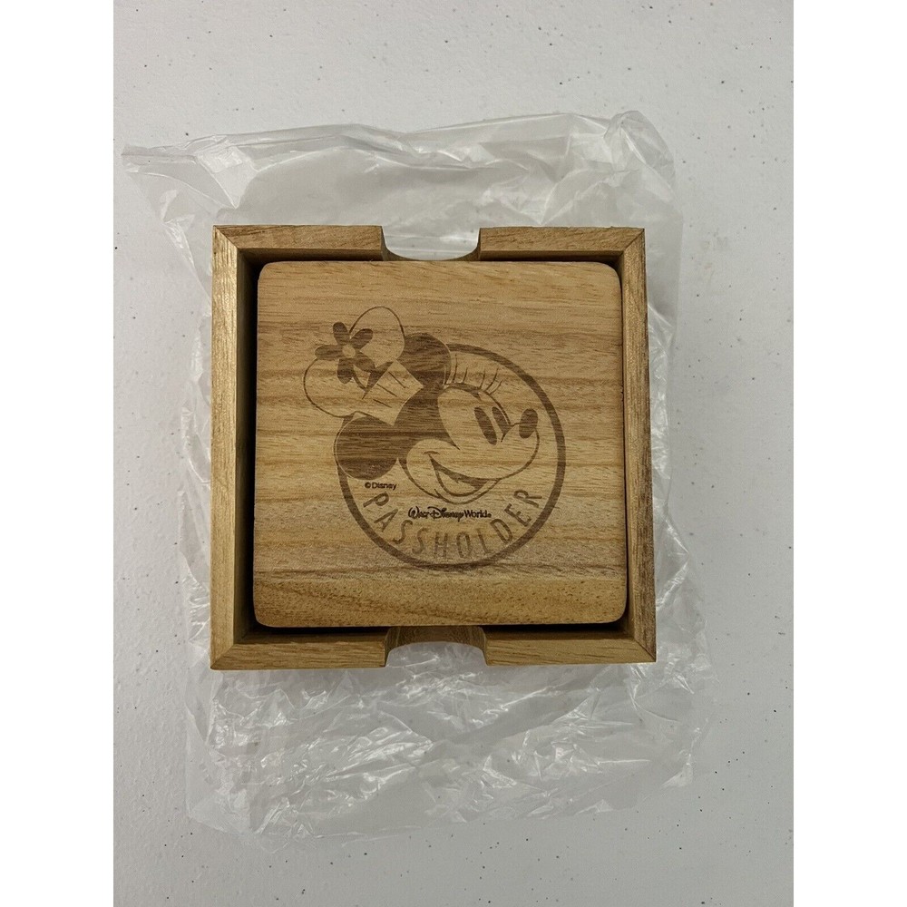 DISNEY Parks Passholder Minnie Coaster Set of 4 EPCOT Food & Wine Festival 2019